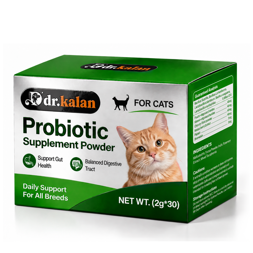 Dr. Kalan Probiotic Supplement Powder for Cats, 30 Sachets × 2 g