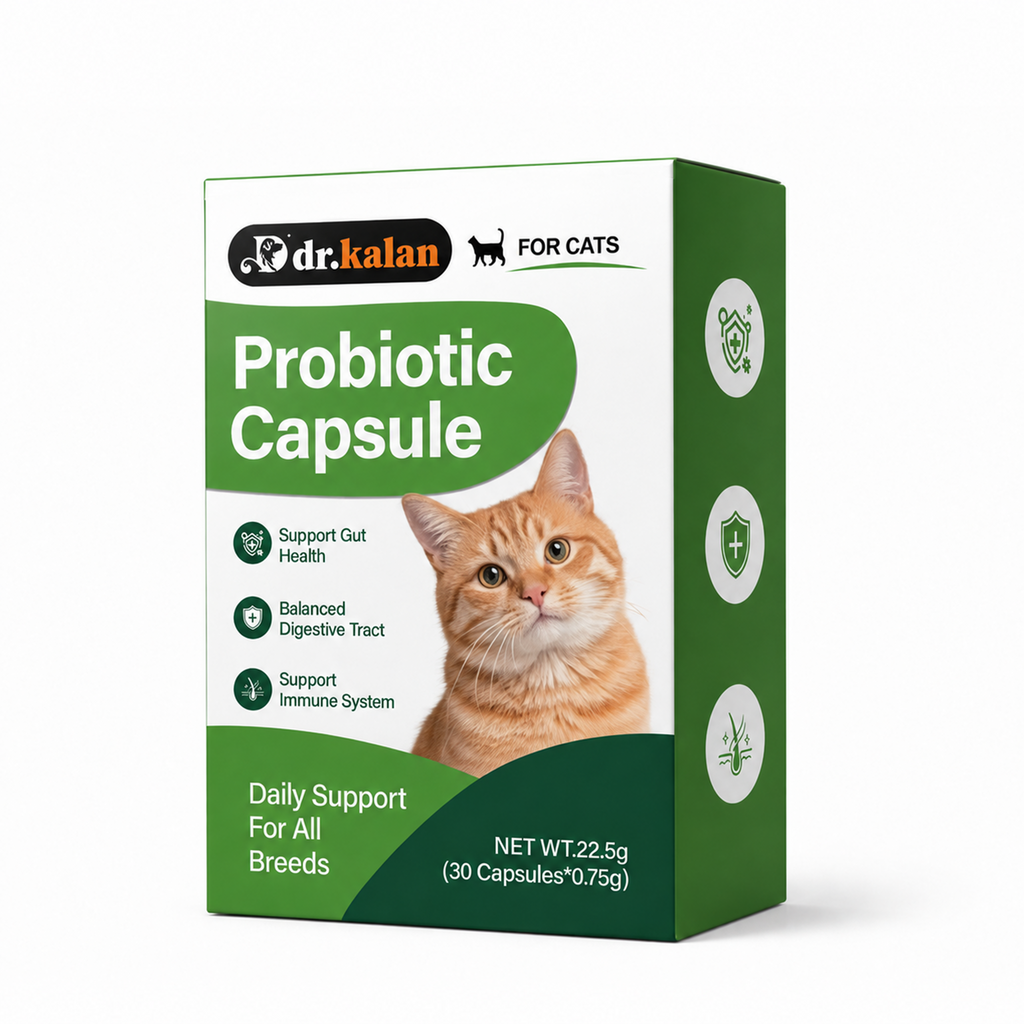Dr. Kalan Probiotic Capsules for Cats, 30 Hard Shell Capsules (22.5 g)