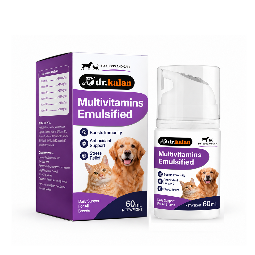 Dr. Kalan Multivitamins Emulsified Liquid for Dogs & Cats, 60 mL Metered Pump Bottle