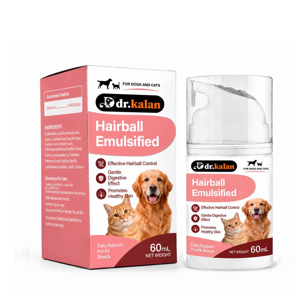 Dr. Kalan Hairball Emulsified Liquid for Dogs & Cats, 60 mL Metered Pump Bottle