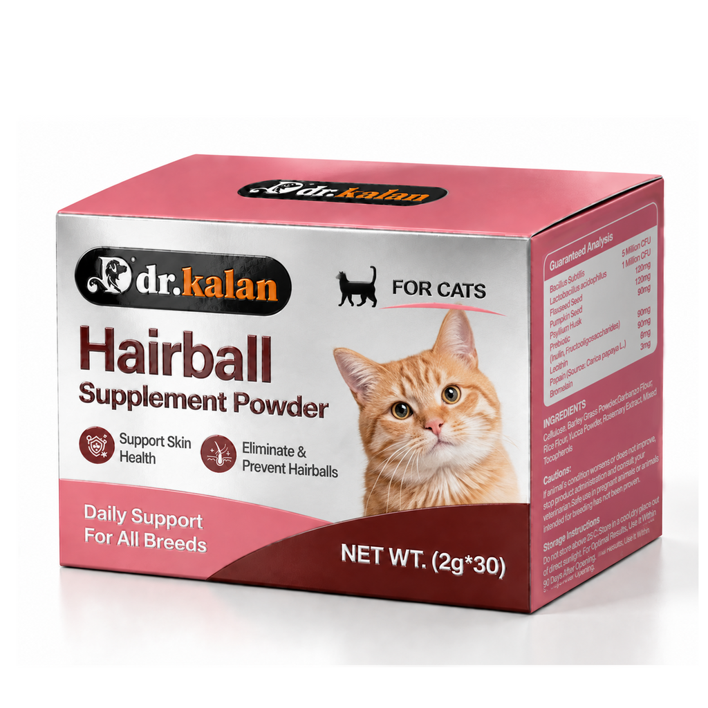 Dr. Kalan Hairball Supplement Powder for Cats, 30 Sachets × 2 g
