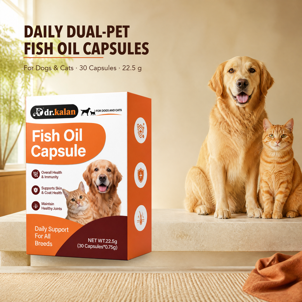 Dr. Kalan Fish Oil Capsules for Dogs & Cats, 30 Softgel Capsules (22.5 g)
