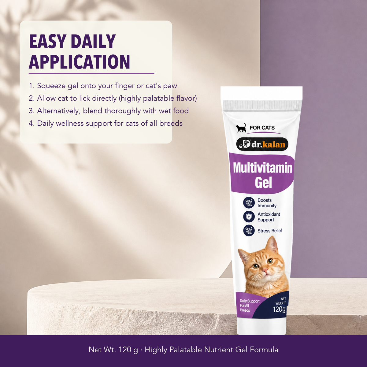 Dr. Kalan Multivitamin Gel for Cats, 120 g Tube