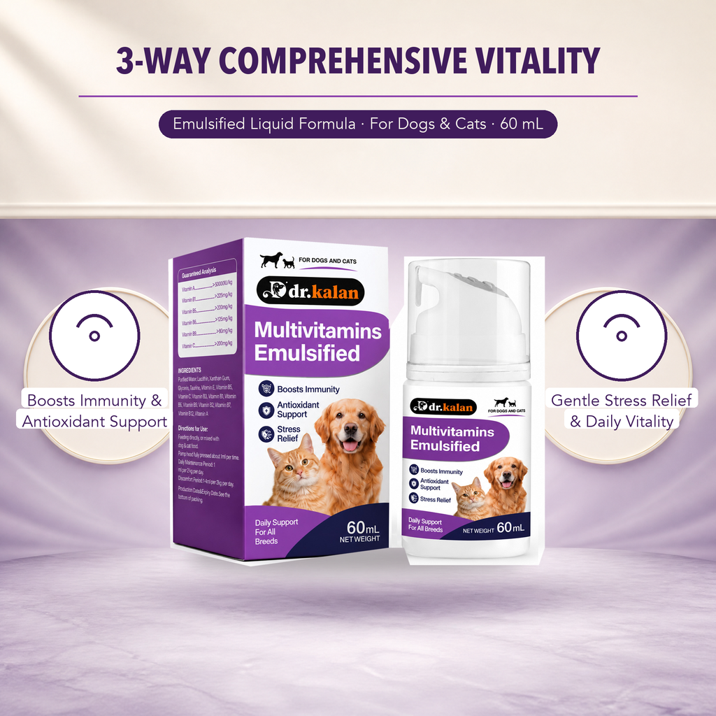 Dr. Kalan Multivitamins Emulsified Liquid for Dogs & Cats, 60 mL Metered Pump Bottle
