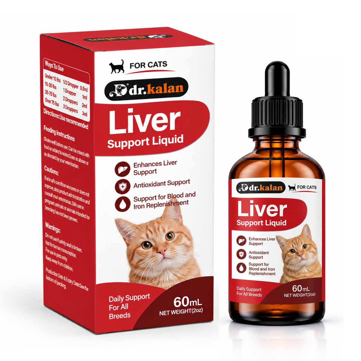 Dr. Kalan Liver Support Liquid for Cats, 60 mL
