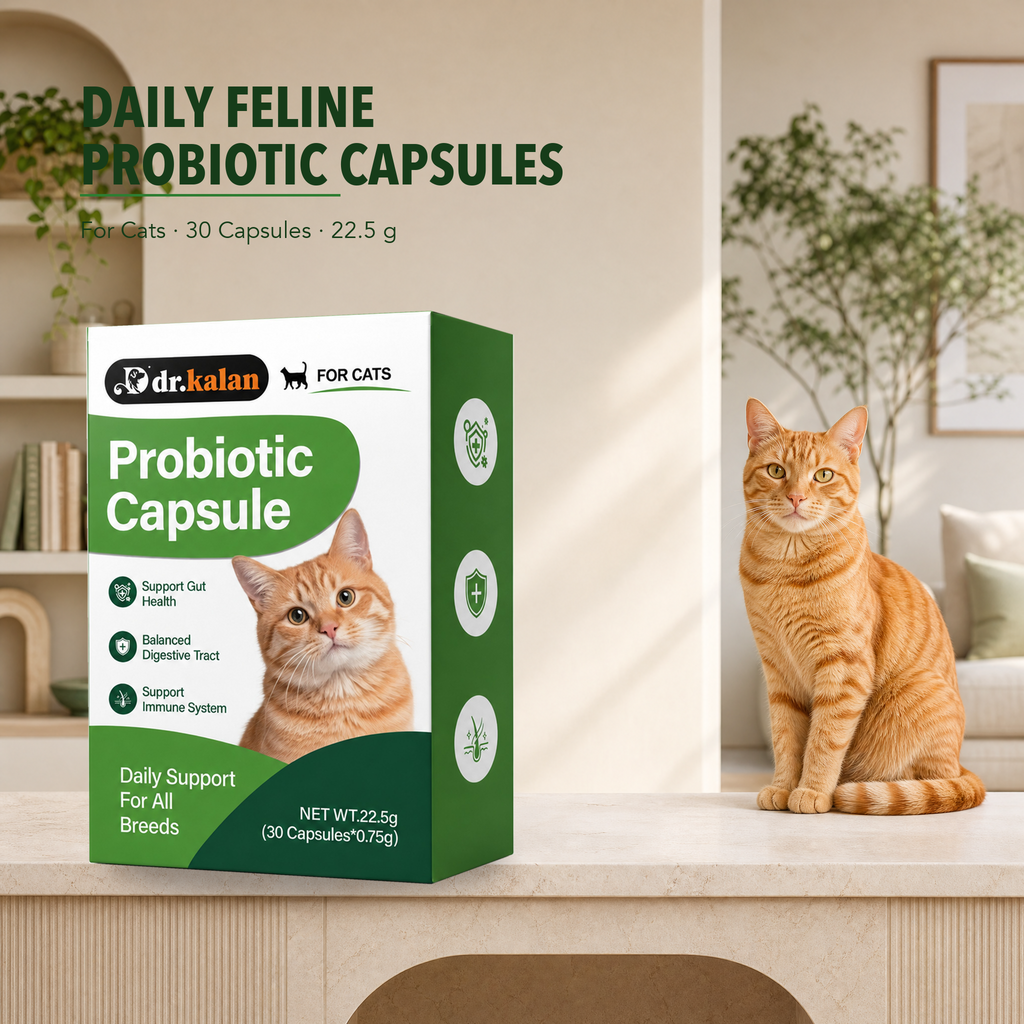 Dr. Kalan Probiotic Capsules for Cats, 30 Hard Shell Capsules (22.5 g)