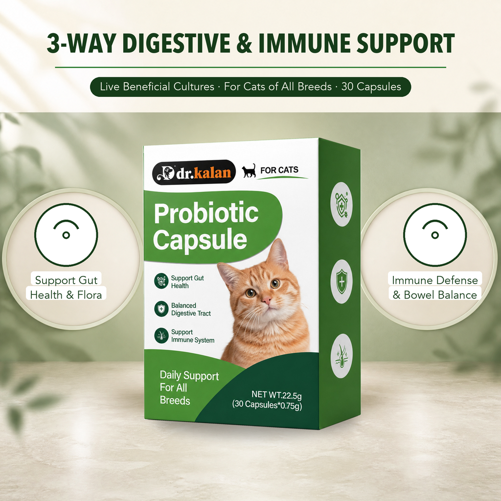 Dr. Kalan Probiotic Capsules for Cats, 30 Hard Shell Capsules (22.5 g)